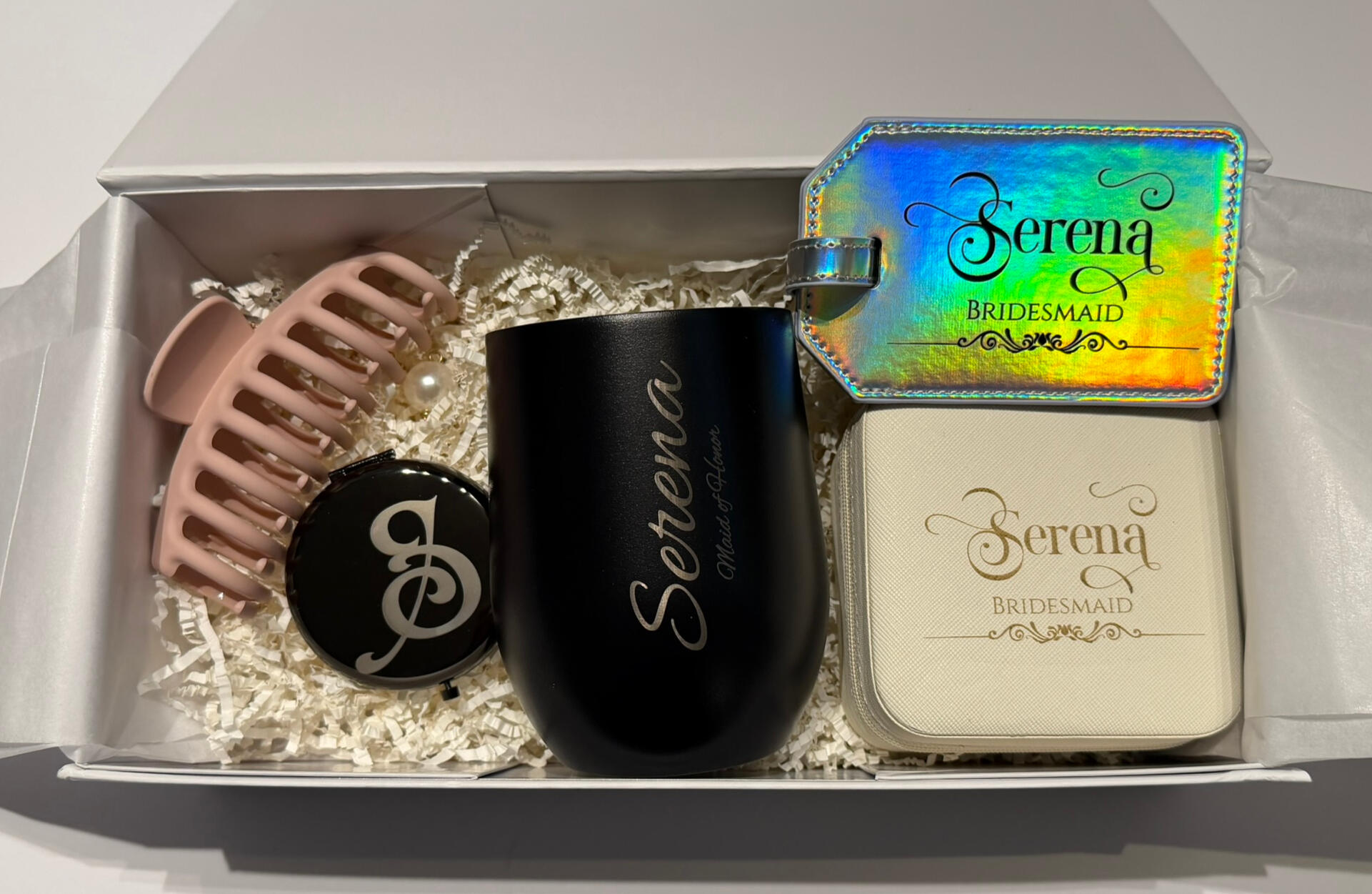 Bridesmaid proposal box, black theme