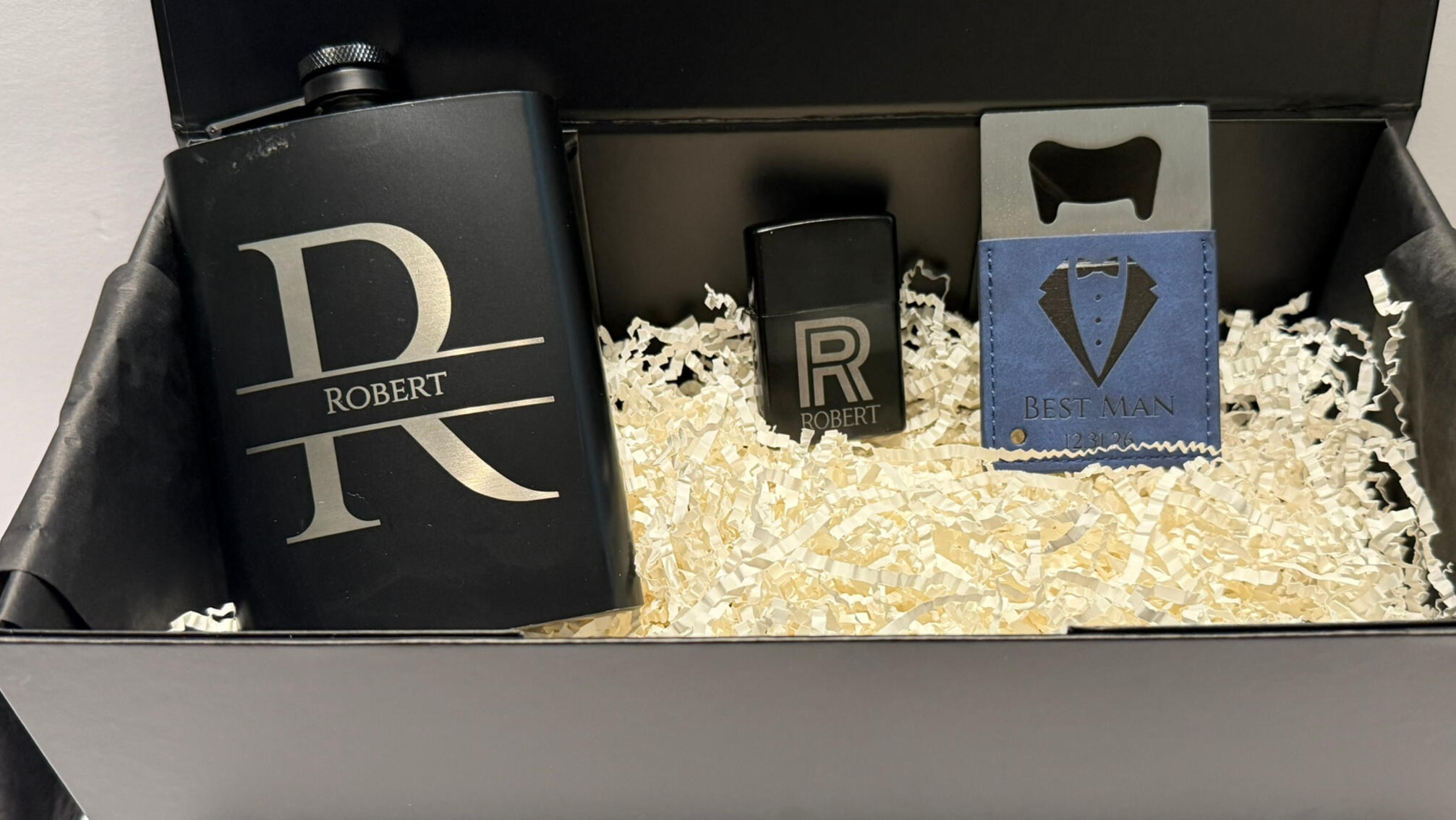 Groomsman proposal box 1, black theme
