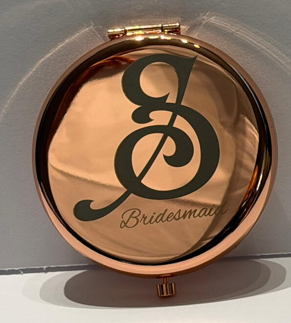 Compact mirror, rose gold