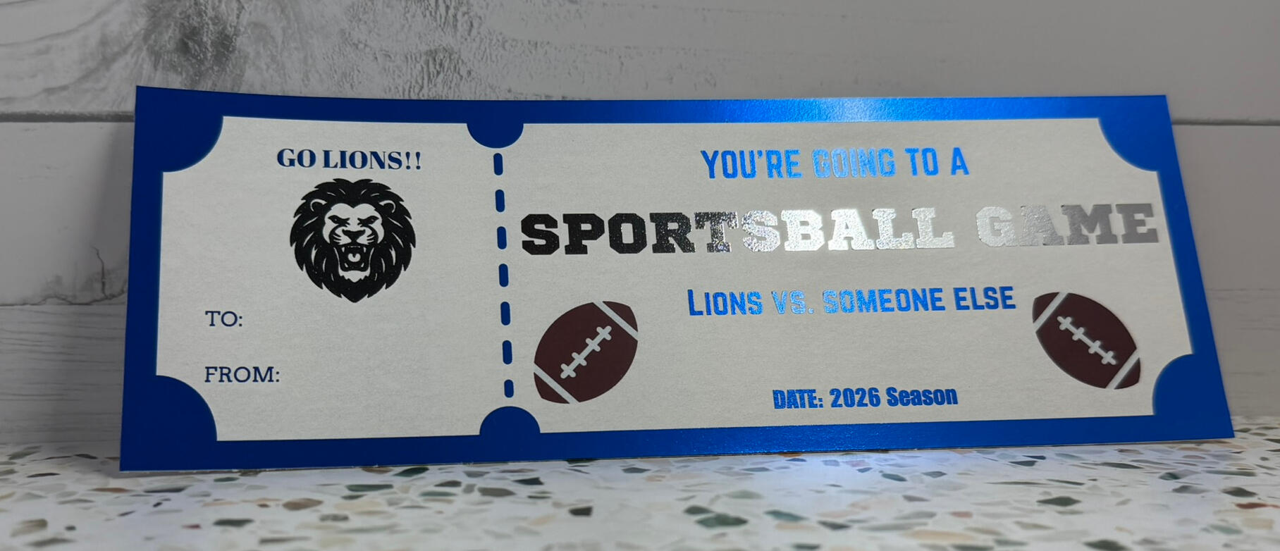 Lions Sportsball voucher