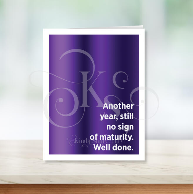 no maturity purple