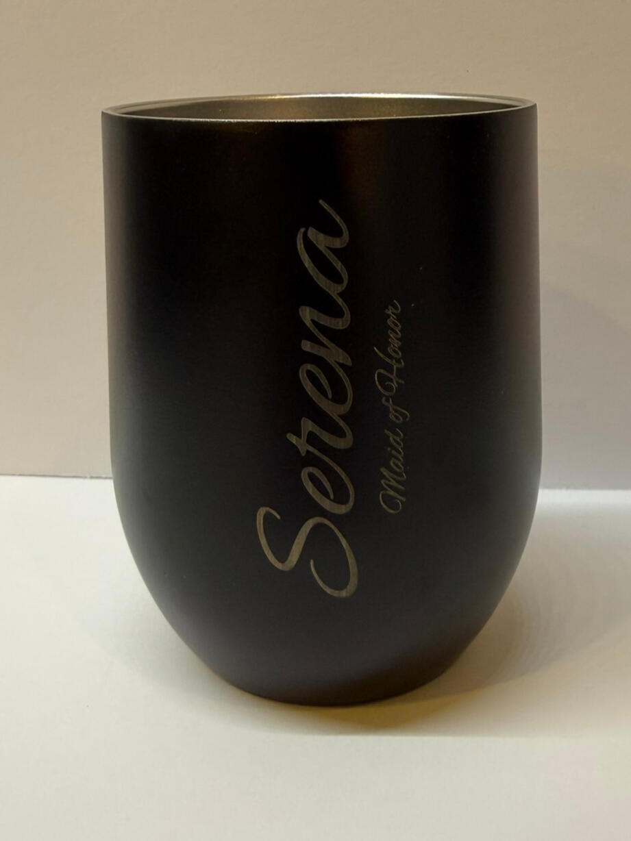 wine tumbler, black